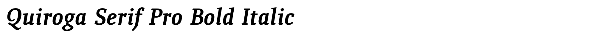 Quiroga Serif Pro Bold Italic image